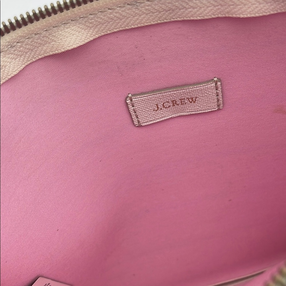 J Crew Zipper Pouch Bag Travel Make Up Cosmetics Boat Beach Nautical Clutch NWT - Picture 6 of 7